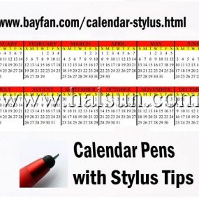 custom calendar stylus pens