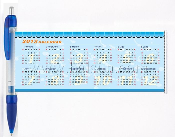 pens with calendar inside,calendar pens,banner calendar pens