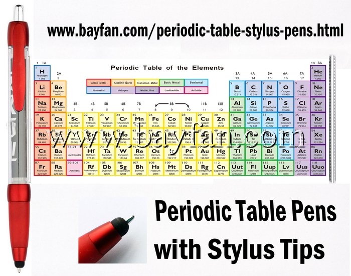 periodic table stylus pens with 2015 newest periodic table of elements